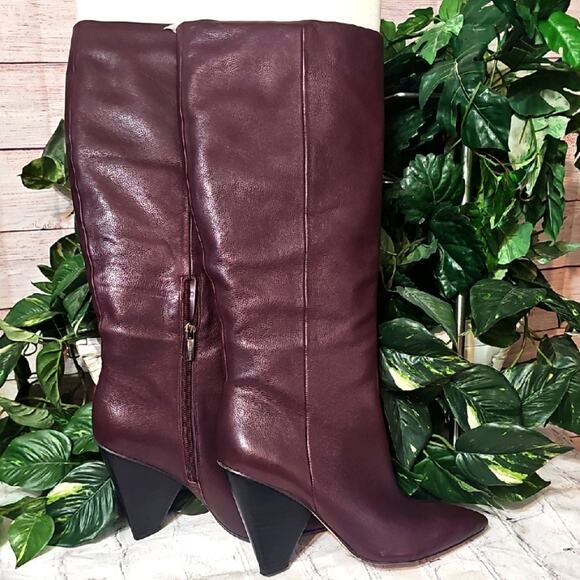 Vince Camuto Shoes - Vince Camuto Modesie Mahofaby Red Butter Calf Leather Boots 9 -See Measurements